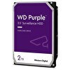 Resim WD 2 TB Wd 3.5 inç Purple Güvenlik Kamerası Diski 5400 RPM SATA3 64 MB Cache Bellek WD23PURZ 
