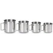 Resim 4'lü Paslanmaz Çelik Bardak Seti, Yığılabilir Su Bardakları, Katlanabilir Kulplu Ev, Açık Hava, Kamp Ve Sırt Çantası İçin Kupalar Diğer Çok Renkli Çok Renkli 