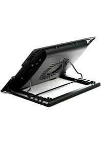 Resim Hk Tech Işıklı LED Fanlı Çift USB 2.0 Notebook Soğutucu Fan Ergostand 