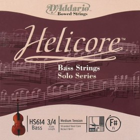 Resim D'Addario HS614 Helicore 3/4 Tek Kontrbas Teli (Fa) 