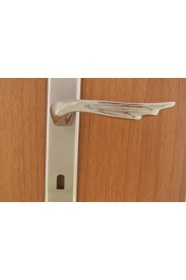 Resim Azm Hırdavat Berlin Nikel Saten Aynalı Kapı Kolu Wc ( Sol ) 