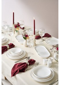 Resim Karaca Stream Bone Saturn 53 Parça 12 Kişilik Yemek Takımı Platin 