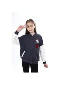 Resim Toontoy Kız Çocuk Baskılı Kolej Hırka Füme 