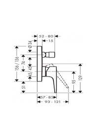 Resim Hansgrohe Metropol Tek Kollu Banyo Bataryası Mat Bronz 32545140 