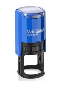 Resim Mobi R30 Yuvarlak Otomatik Mühür Kaşe Yapımı Siyah 
