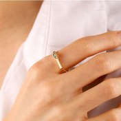 Resim 14 Ayar Altın Göz Yüzük Firuze 489424490 