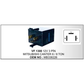 Resim Flasor 24V 3 Uclu Mitsubishi Canter 43318 6 8 Ton 504630027 