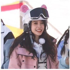 Resim Kayak Kask Dekorasyon Tavşan Kulakları Kış Kayak Elektrikli Otomobil Motosiklet Binicilik Kask Dekorasyon Pembe Kuzu Kulakları Kask Olmadan 