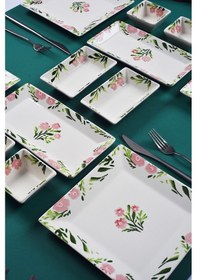 Resim Piatti Naturali 12 Parça 4 Kişilik Bahar Kahvaltı Takımı Handmade Sunum Set Çok Renkli 