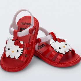 Resim Mini Melissa Hip + Hello Kitty Kırmızı Kız Bebek & Çocuk Sandaleti | 22-30 Numara | Melflex® Vegan | İkonik Kokulu - 2 