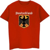 Resim Demlfen Almanya Kartal Futbolcu T-shirt Erkekler Pamuk Kısa Kollu Gömlekmor Mor 