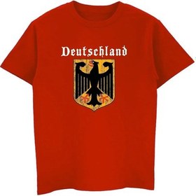 Resim Demlfen Almanya Kartal Futbolcu T-shirt Erkekler Pamuk Kısa Kollu Gömlekmor Mor 
