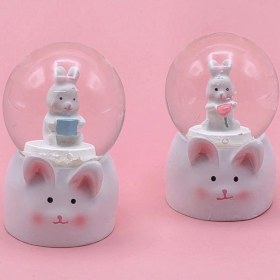 Resim Mini Boy Tavşan Tasarımlı Kar Küresi 