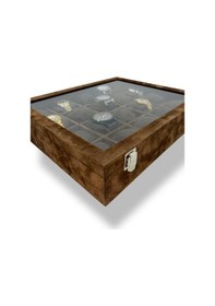 Resim RichBox 20'Li Saat Kutusu Süet Kahve 