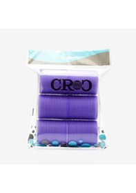 Resim Croc 1203 Mor Cırtlı Sünger Bigudi 6Lı Çap 5Cm +10lu Plastik Saç Pensi 