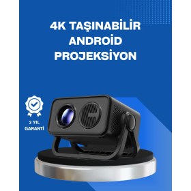 Resim Zero Land Techmrt Android Tv 11 Işletim Sistemli Elektrikli Odaklama Projektör 