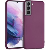 Resim Matte Silicone Samsung Galaxy S21 Plus Kılıf Mor Microsonic