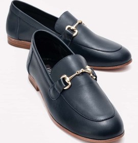 Resim Lizy Shoes Parlak Altın Metal Tokalı Kadın Ayakkabı 