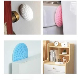 Resim sanal trend 8 Adet Beyaz Renk Çok Amaçlı Yapışkanlı Silikon Kapı Duvar Klozet Kapağı Masa Köşe Koruyucu Tampon 