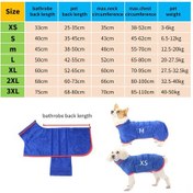 Resim Geeroyoo Yp10 Evcil Hayvan Havlusu - Ayarlanabilir Bel Boyu, Su Emici, Kedi Ve Köpekler İçin Mavi Banyo Örtüsü 