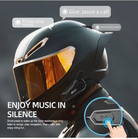 Resim 1/2 Adet Bluetooth Motosiklet Kask Interkom Kulaklık 2 Rider İntercomunicador 1pc Hard Helmet 