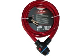 Resim KNT Bisiklet ve Motosiklet Kilidi 15X1500 mm Kalın Kilit 1,5 Metre Uzunluk Kırmızı 