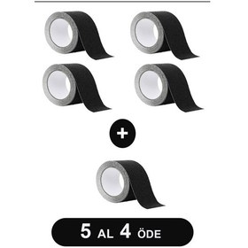 Resim KKDAVM 5 Adet Yapışkanlı Merdiven Kaydırmaz Bandı - Kaymaz Bant 5 