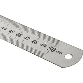 Resim Paslanmaz Çelik Cetvel Ön Yüzü Cm / Arka Yüzü İnch 50cm 50 M 