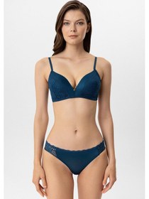 Resim Pierre Cardin Lingerie Paris Boş Kap Regular Sütyen Takım Mavi 