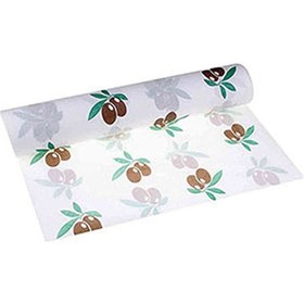 Resim Roll-up Tek Kullanımlık Kağıt Laminelli Masa Örtüsü - 100x150 Cm. - Zeytin Desenli -16 Yaprak 3 Rulo 