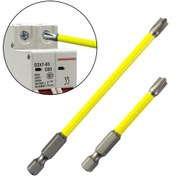 Resim 65mm 110mm Manyetik Özel Yuvalı Phillips Tornavida Ucu Elektrikçi için FPH2 Soket Anahtar El Aletleri için 