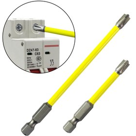 Resim 65mm 110mm Manyetik Özel Yuvalı Phillips Tornavida Ucu Elektrikçi için FPH2 Soket Anahtar El Aletleri için 