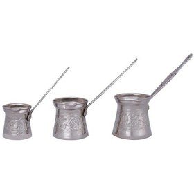 Resim İşlemeli Klasik Cezve No:2 Beyaz 