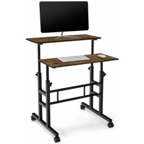 Resim Sekizincicaddedizayn Yükseklik Ayarlı Bilgisayar/Laptop Ve Çalışma Masası -Ceviz 70X60 Ceviz 