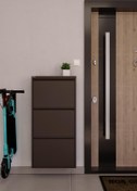 Resim Ceha 3'lü Metal Ayakkabılık - Kahverengi 