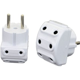 Resim SİHİRLİ AYAKLAR 5'li Topraklı Golyat Beyaz Fiş Priz Kablosuz Beşli Grup Priz beşli Priz Çoğaltıcı 