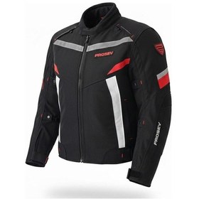 Resim Prosev Ce2150 4 Mevsim Motosiklet Montu Siyah-kırmızı Motorcu Mont 
