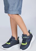 Resim Jump 28106 Cırtlı Lacivert - Neon Yeşil Üniseks Çocuk Sneaker Günlük Spor Ayakkabı 