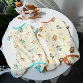 Resim Evcil Hayvanlar İçin Rahat ve Eğlenceli Karikatür Desenli Yumuşak Bir Onesie, Kediler ve Köpekler İçin Uygun, Bahar ve Yaz Ev Giyimi İçin Mükemmel. 