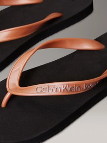 Resim Calvin Klein BEACH SANDAL MONOLOG Kahve-Siyah Kadın Parmak Arası Terlik 