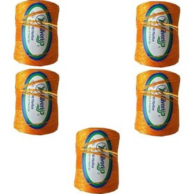Resim Favori İp 5000 Denye -0.8 Mm- Ambalaj Ve Paket İpi Naylon Burgulu Örgü Çamaşır İpi -turuncu -5 Adet 