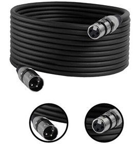 Resim Midex MXL-15M-BK Kaliteli XLR TO XLR 15 MT Mikrofon Kablosu 