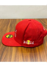 Resim Hamze Red Bull Nakışlı Hip Hop Snapback Rapper Basket Cap Şapka Kırmızı 