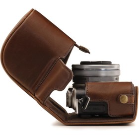Resim MegaGear Olympus E-pl10, E-pl9 14-42mm Suni Deri Fotoğraf Makinesi Kılıfı 