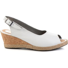 Resim Bambi Beyaz Leather Kadın Espadril K05582202103 