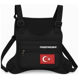 Resim Motosiklet Göğüs Çantası Yelek Tipi Geniş Hacimli Çanta 
