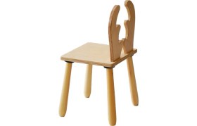Resim Wood & Joy Doğal Ahşap Çocuk Sandalye Geyik 
