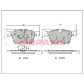 Resim Ön Fren Balatası 155mm Cıtroen Ds7 2016-2022 Braxıs 