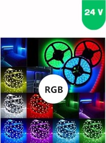 Resim 24 Volt 5050 Smd Rgb Dış Mekan 60 Ledli 5 Metre Şerit Led 