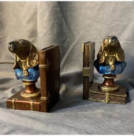 Resim Uretti - Funda 1603 - El Yapımı 2'li Kitap Tutucu Köpek Biblosu 